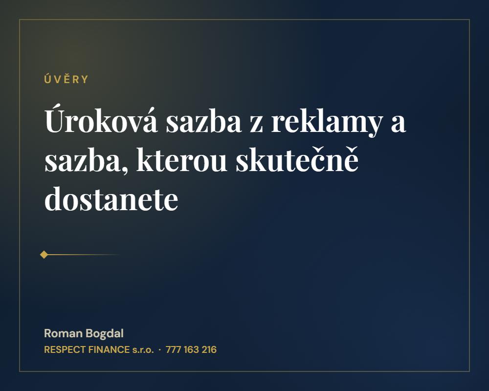 Úroková sazba z reklamy a sazba, kterou skutečně dostanete